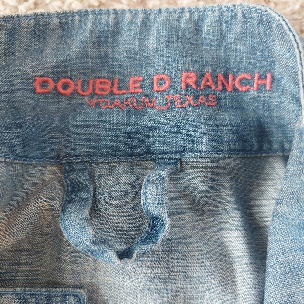 Double D Ranch Tencel Linen Southwestern Aztec Embroidered Jacket Size Medium - Picture 5 of 9